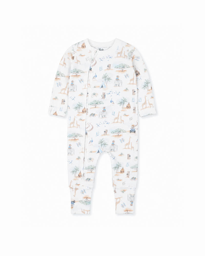 Bebe by Minihaha-BRADY ORGANIC LS ZIPSUIT