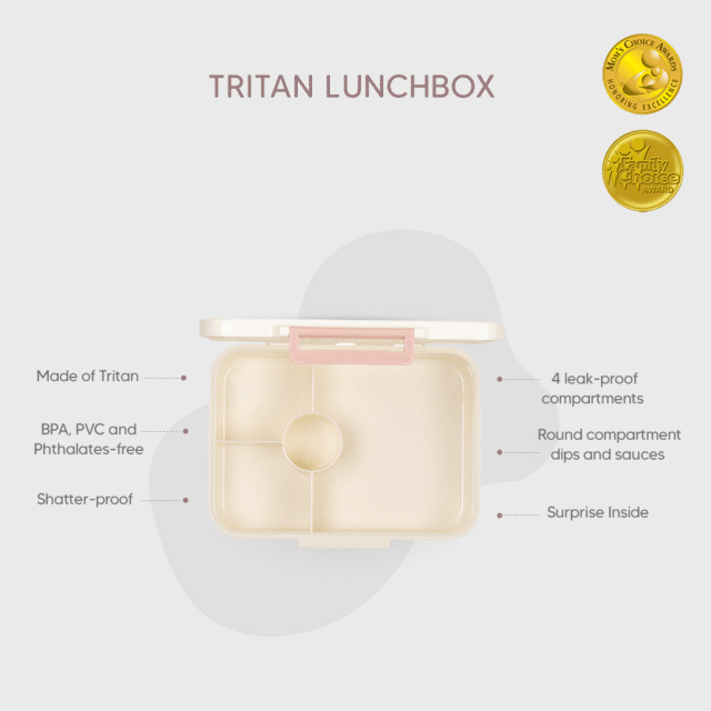 Citron-Incredible Tritan Lunch box with 4 compartments - Unicorn