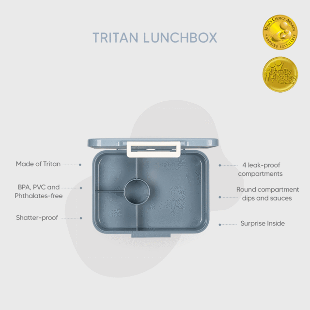 Citron-Incredible Tritan Lunch box with 4 compartments - Spaceship