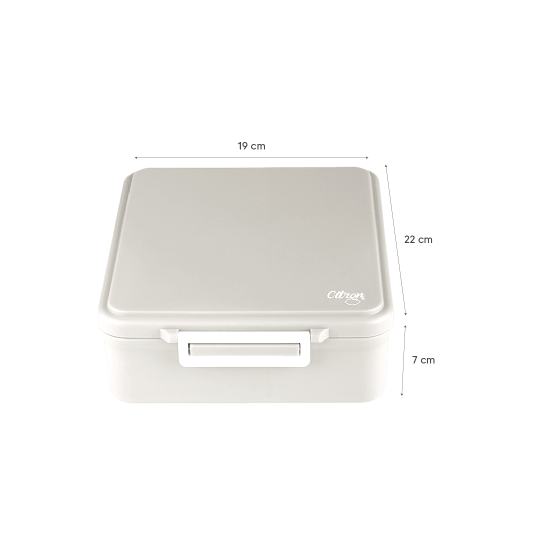 Citron-Grand Lunch Box - 4 Compartments - Spaceship Dusty Blue + Food Jar