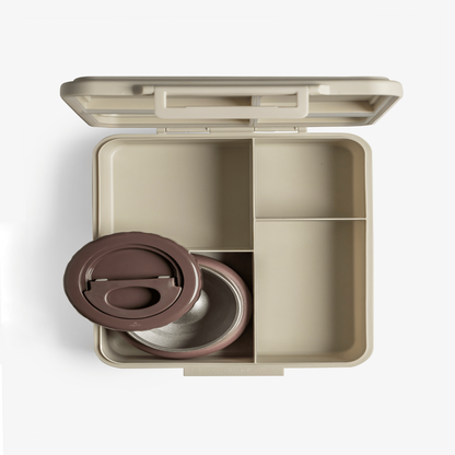 Citron-Grand Lunch Box - 4 Compartments - Vehicles + Food Jar