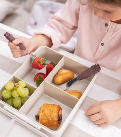 Citron-Grand Lunch Box - 4 Compartments - Vehicles + Food Jar