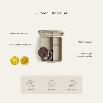 Citron-Grand Lunch Box - 4 Compartments - Ballerina + Food Jar