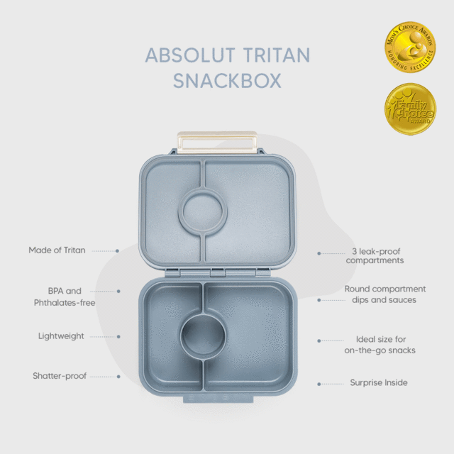 Citron-Absolut Tritan Snack box with 3 Compartments