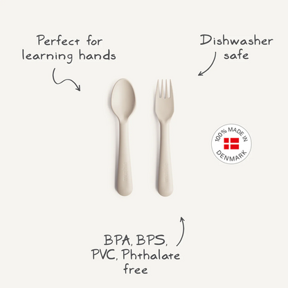 Mushie-Dinnerware Fork And Spoon Set