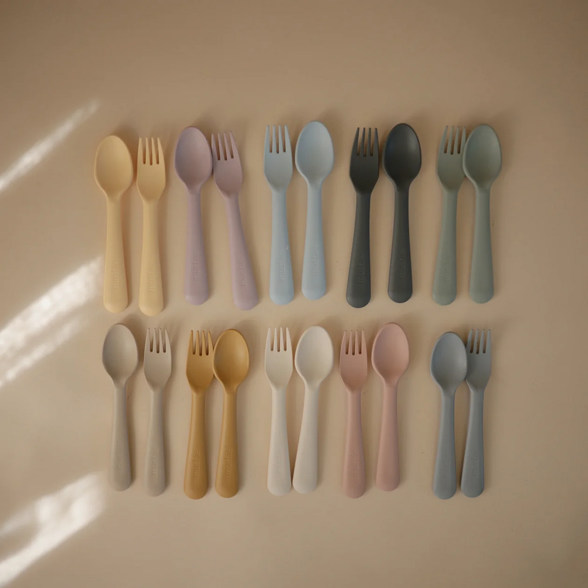Mushie-Dinnerware Fork And Spoon Set