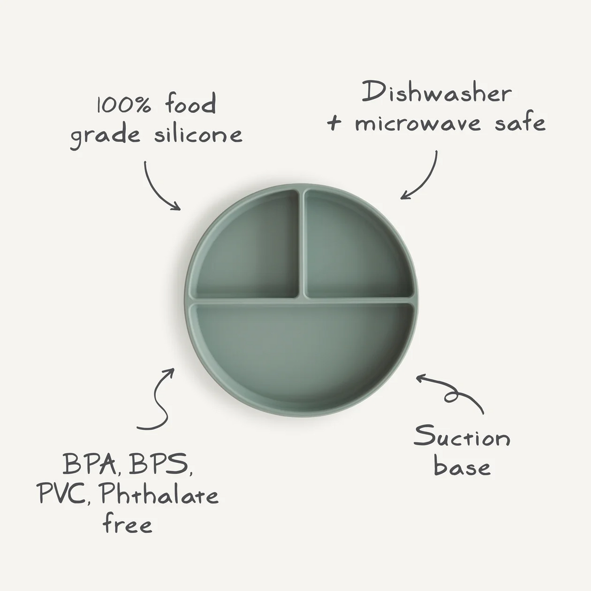 Mushie-Silicone Suction Plate