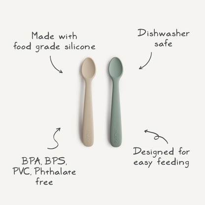 Mushie-Silicone Feeding Spoons