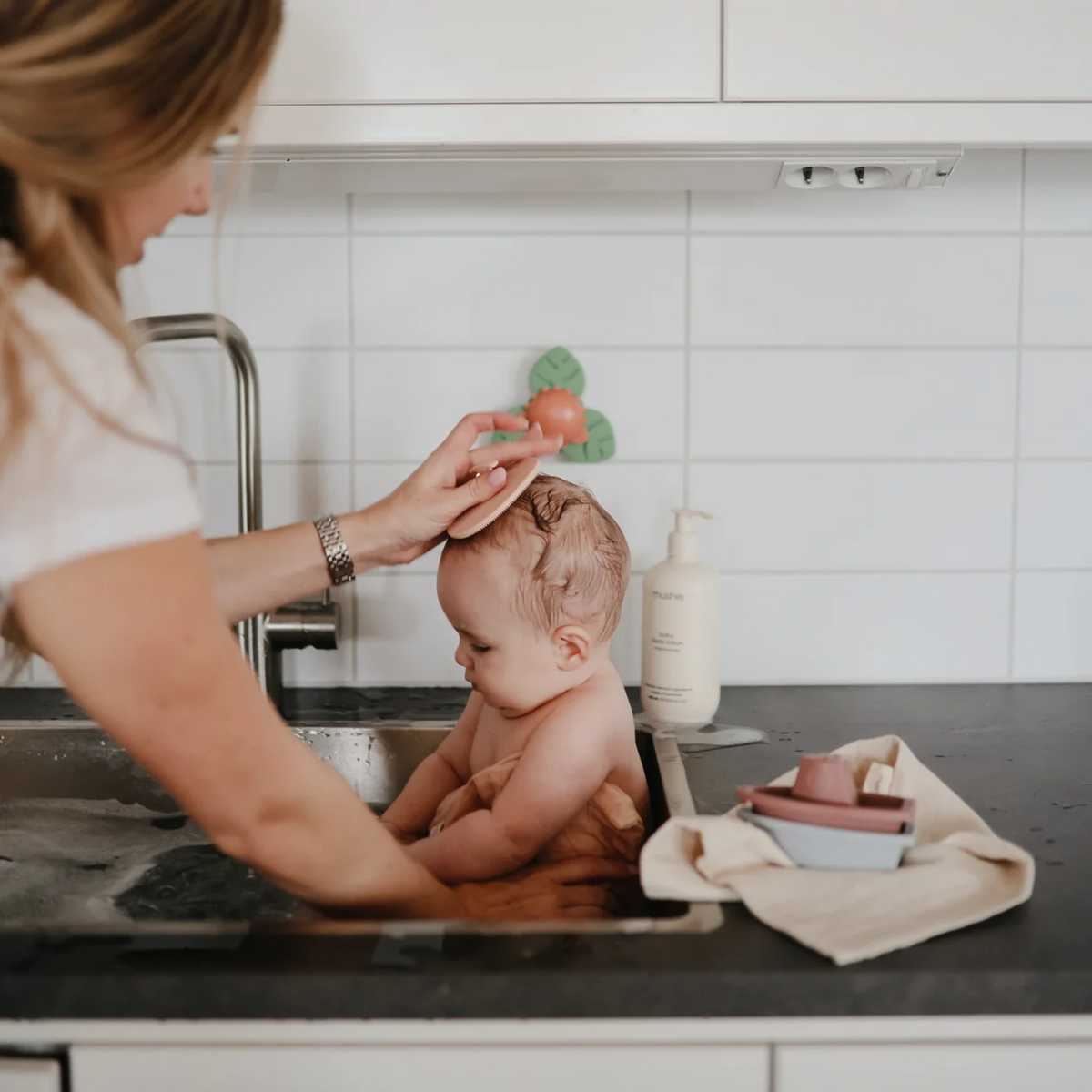 Mushie-Cradle Cap Brushes
