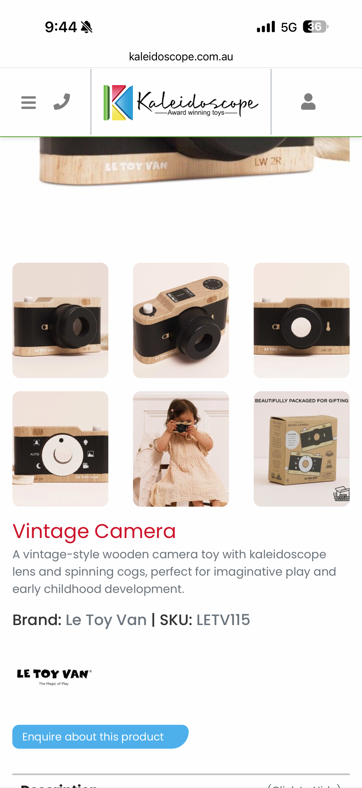Le Toy Van-Vintage Camera