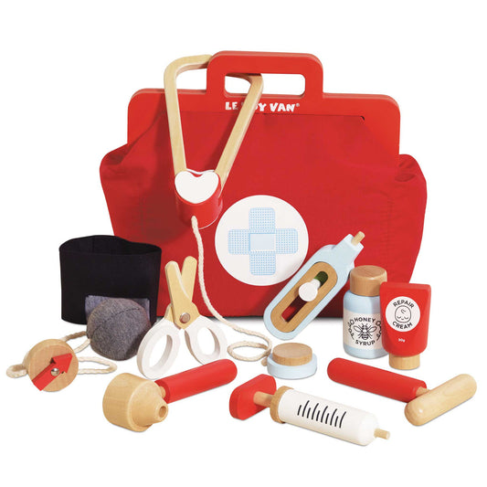 Le Toy Van- Vintage Doctor Roleplay Wooden Kit - 10 Piece