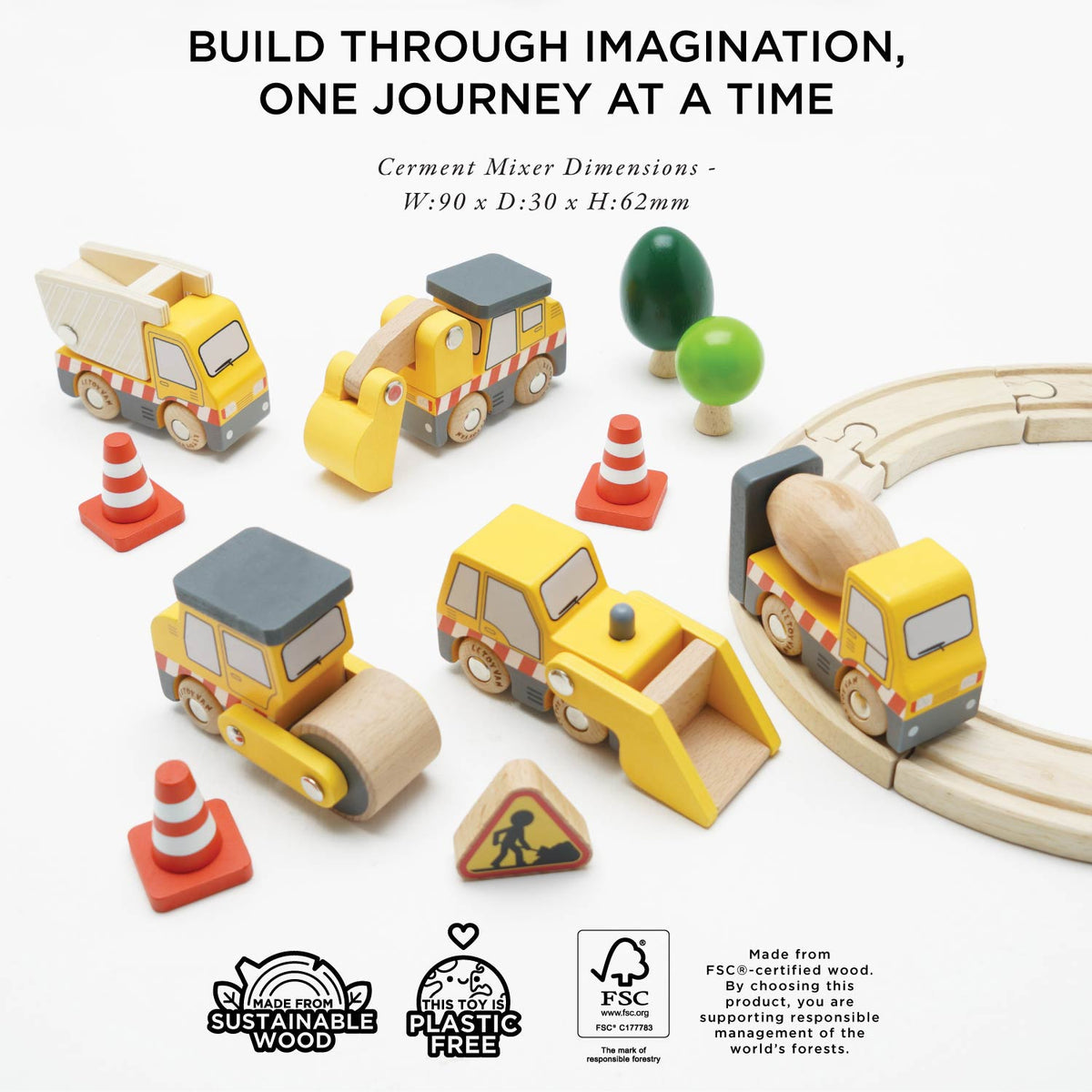 Le Toy Van-CONSTRUCTION TOY CARS, TRUCKS & DIGGERS