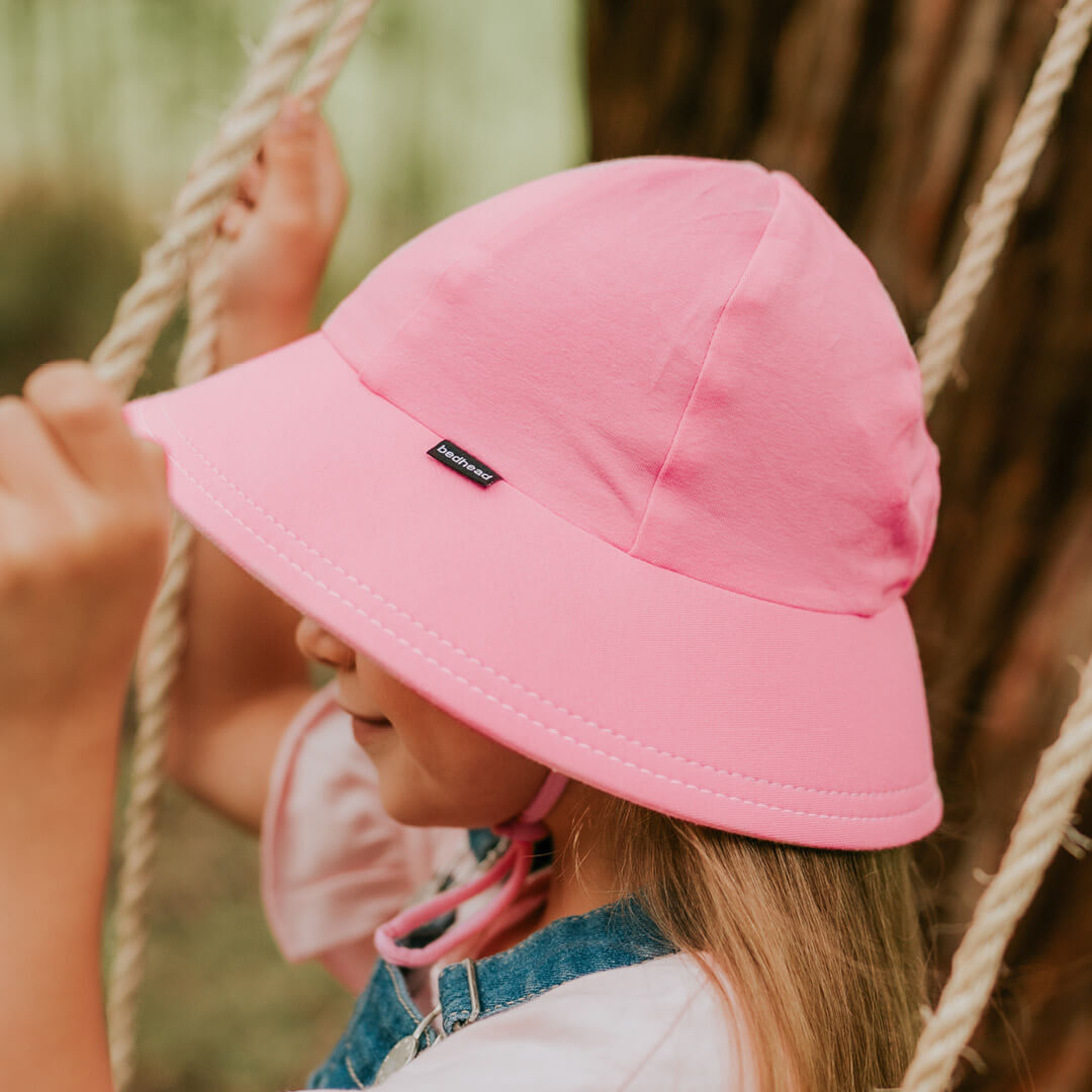 Bedhead hats-Ponytail Bucket Sun Hat - Baby Pink