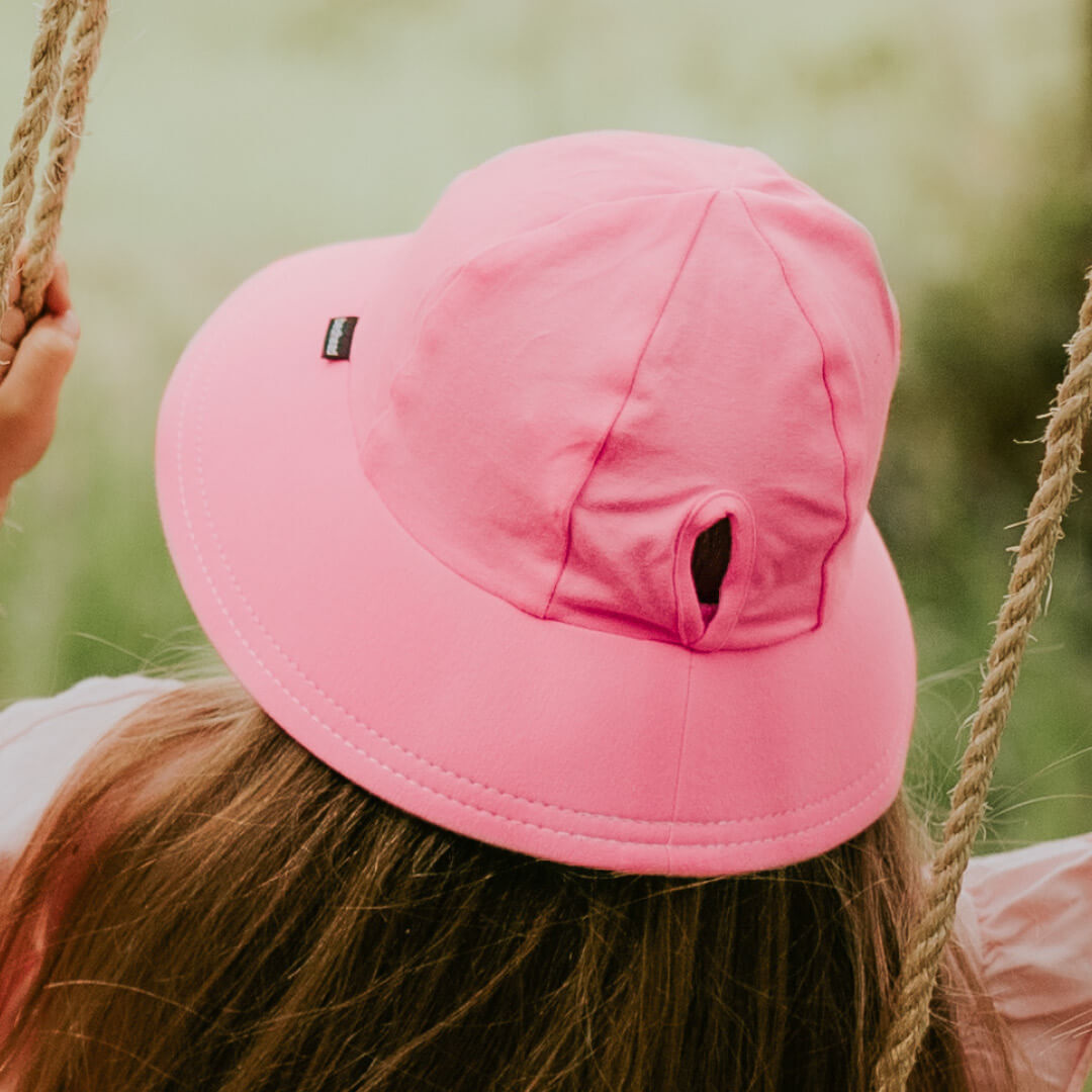 Bedhead hats-Ponytail Bucket Sun Hat - Baby Pink