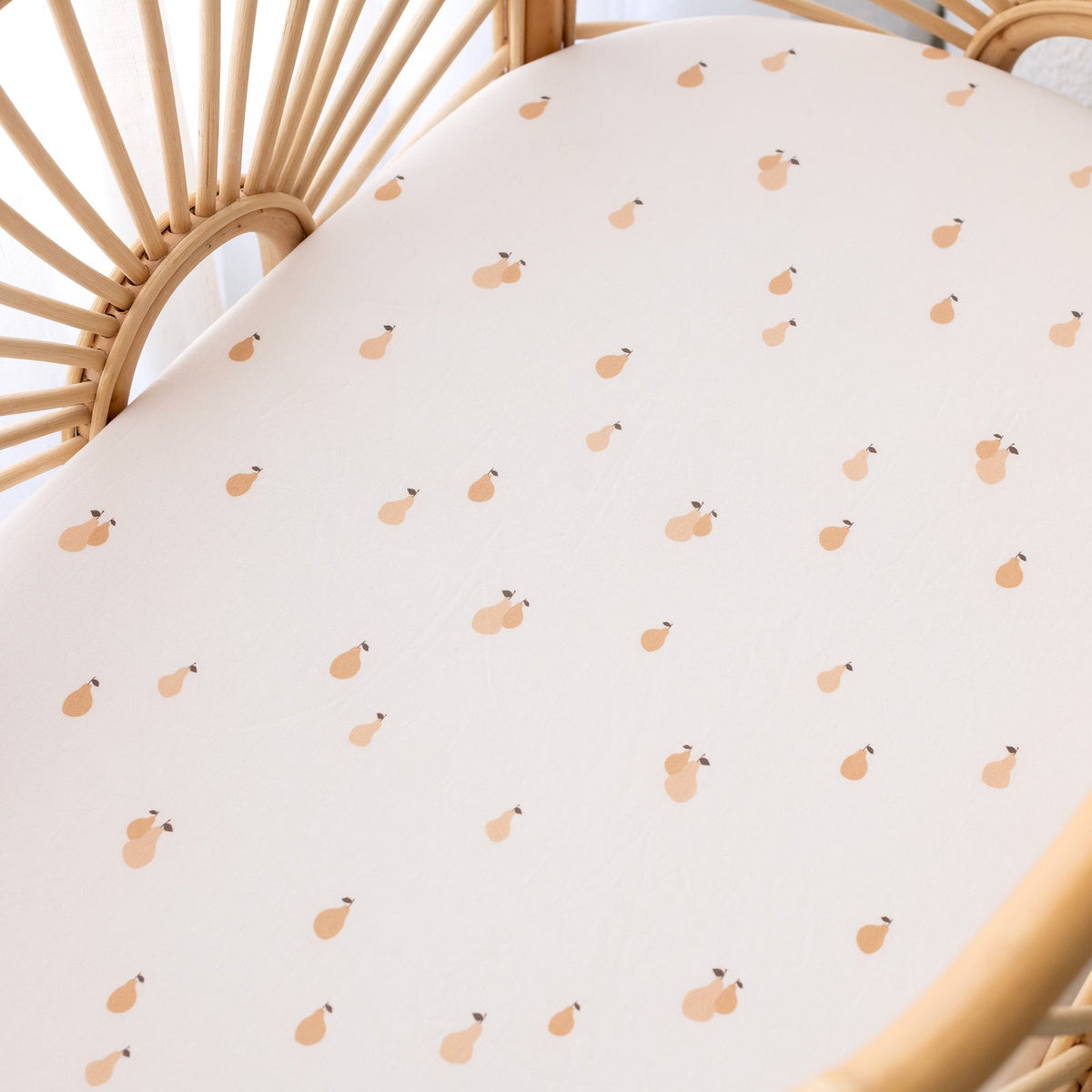 Fox&Fallow-Golden Pears Organic Fitted Cot Sheet