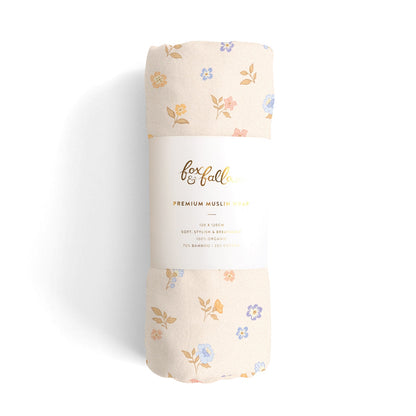Fox&Fallow-Meadow / Sweet Pea Organic Muslin Wrap Set