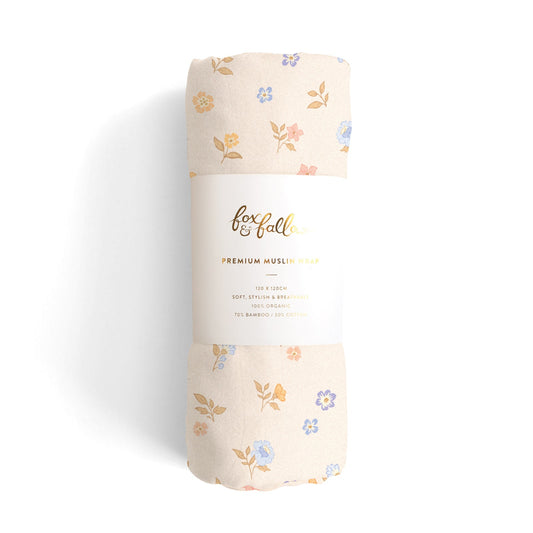 Fox&Fallow-Meadow / Sweet Pea Organic Muslin Wrap Set