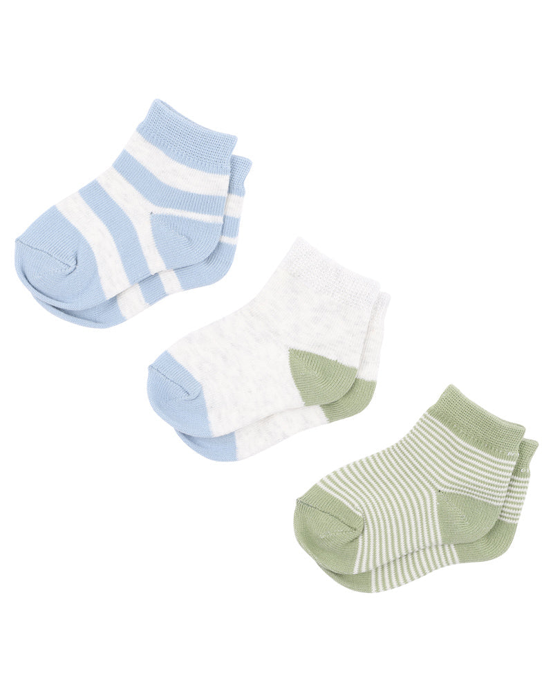 Minihaha-3 PK SOCKS - BLUES & GREENS