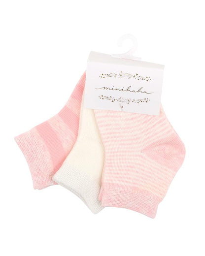 Minihaha-3 PK SOCKS - PINK MULTI
