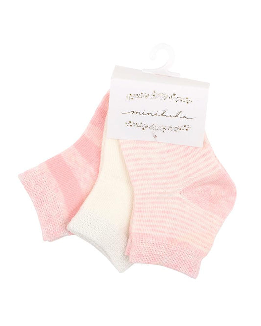 Minihaha-3 PK SOCKS - PINK MULTI
