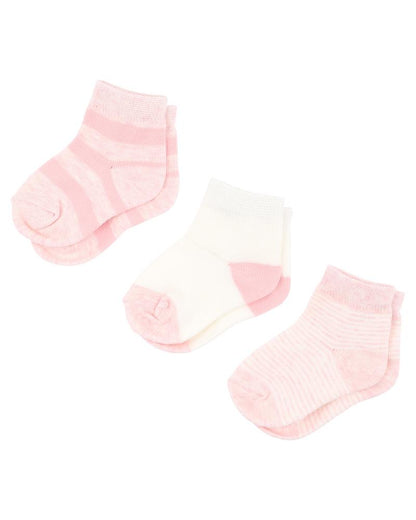 Minihaha-3 PK SOCKS - PINK MULTI