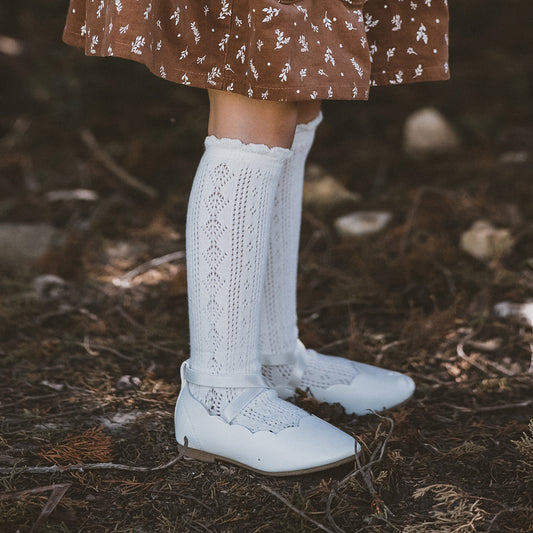 Minihaha-CLOUD POINTELLE KNEE HIGHS