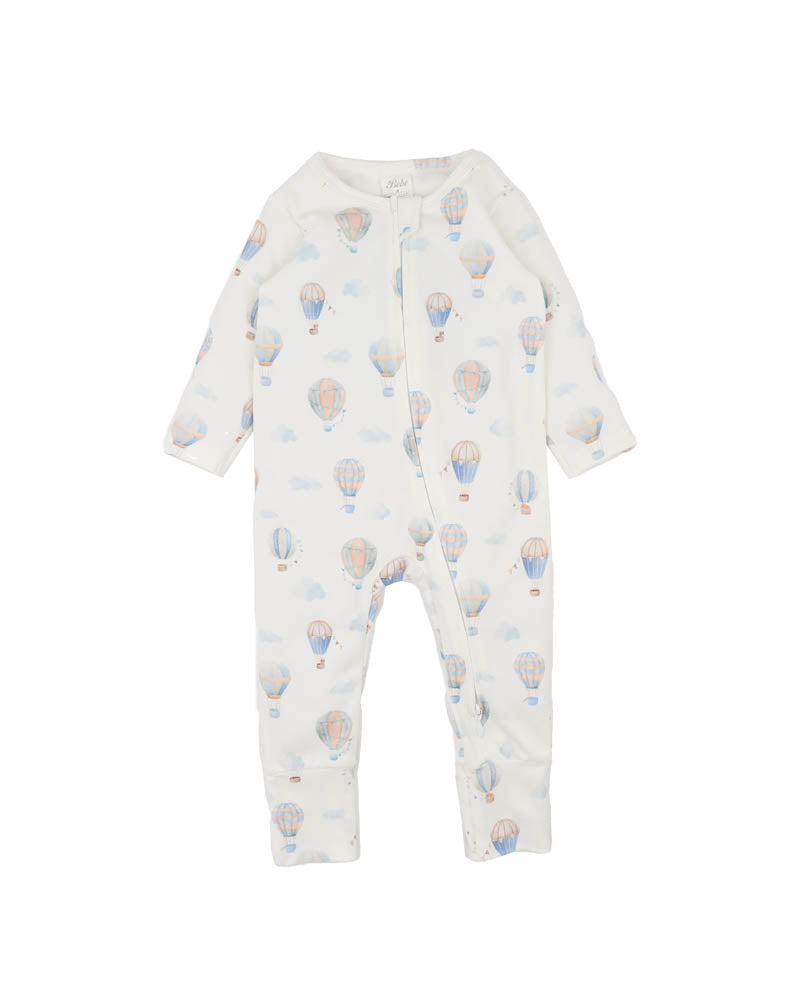 Bebe-SKY HIGH ORGANIC LS ZIPSUIT