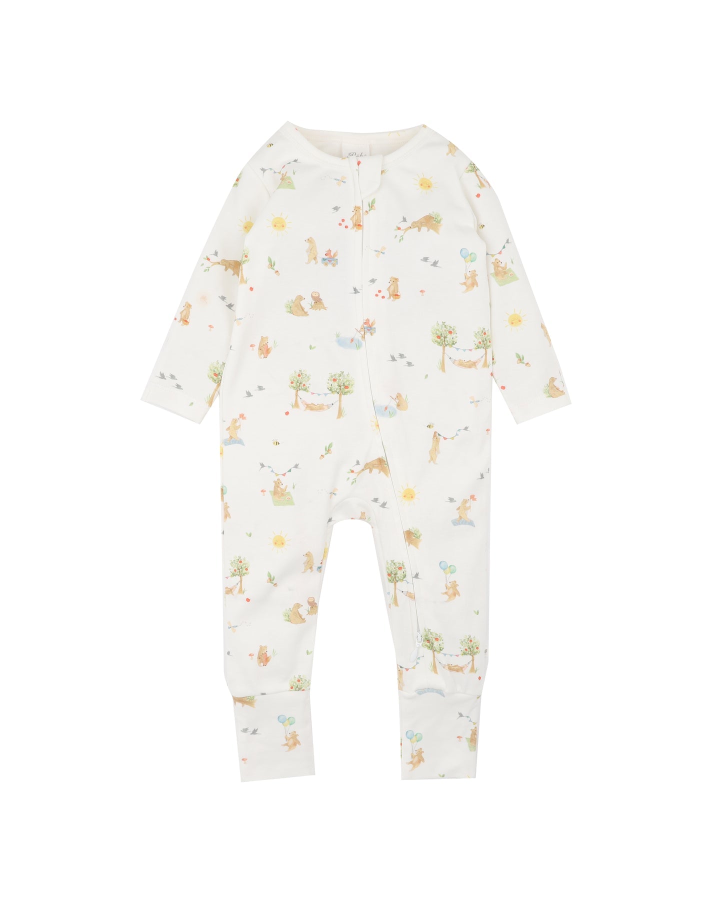 Bebe-BEAR ORGANIC LS ZIPSUIT