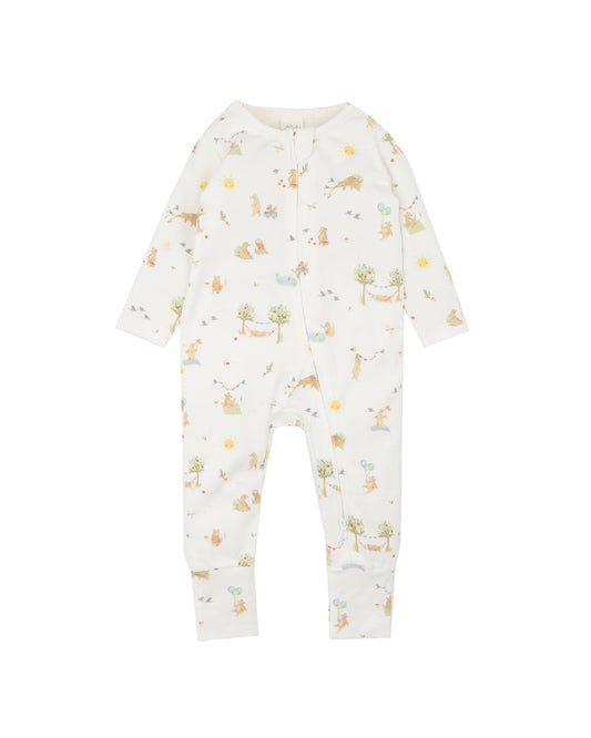 Bebe-BEAR ORGANIC LS ZIPSUIT