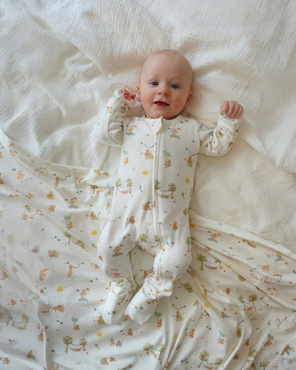 Bebe-BEAR ORGANIC LS ZIPSUIT