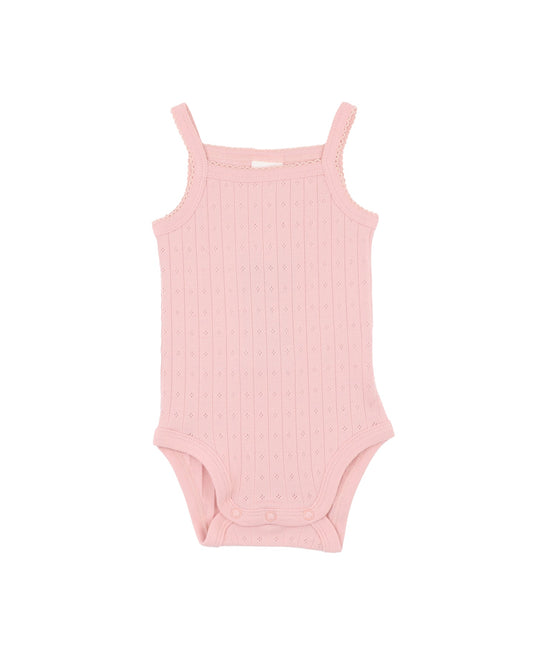 Bebe-BLOSSOM ORGANIC POINTELLE SINGLET BODYSUIT
