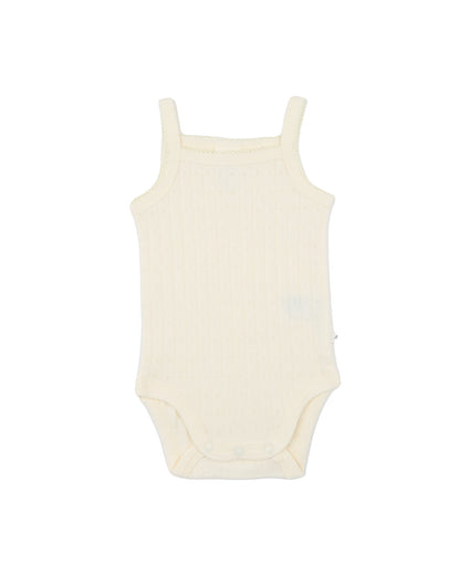 Bebe-MILK ORGANIC POINTELLE SINGLET BODYSUIT
