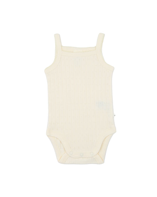 Bebe-MILK ORGANIC POINTELLE SINGLET BODYSUIT