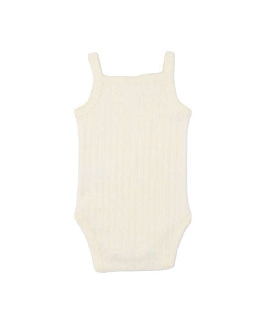Bebe-MILK ORGANIC POINTELLE SINGLET BODYSUIT
