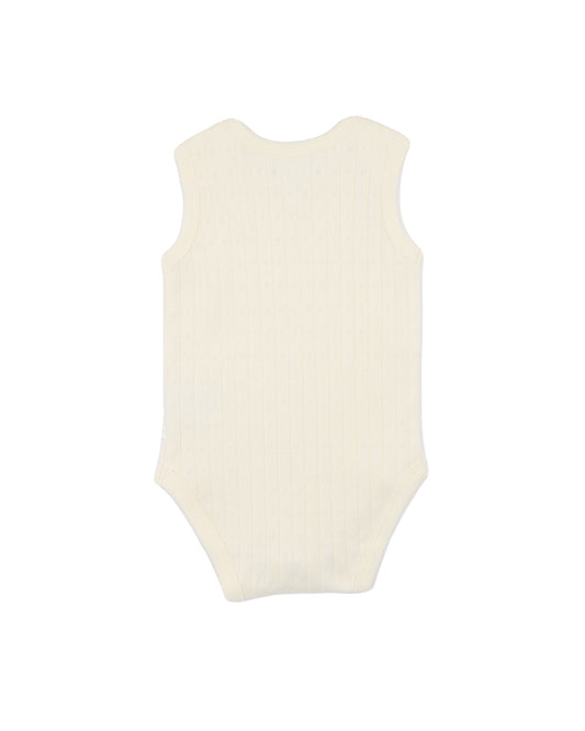 Bebe-MILK ORGANIC POINTELLE ENV NECK BODYSUIT