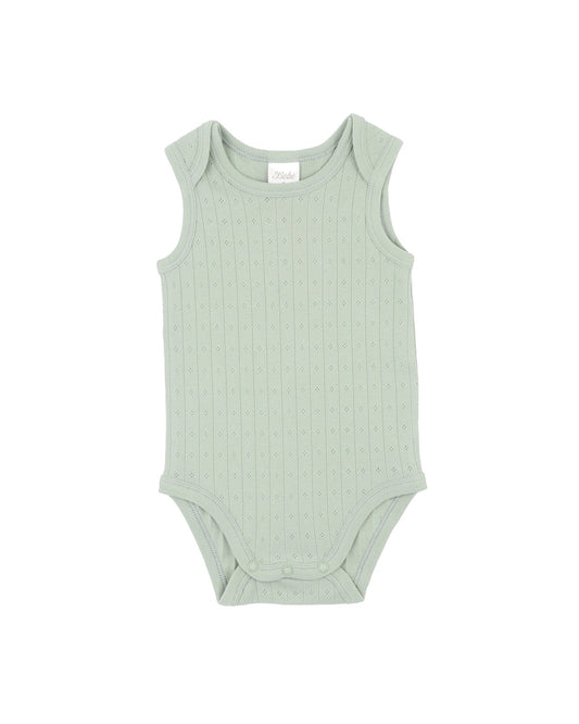 Bebe-SAGE ORGANIC POINTELLE ENV NECK BODYSUIT