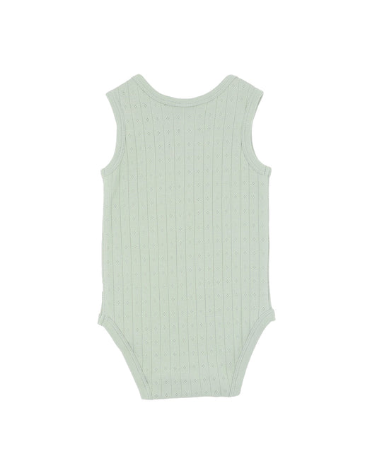 Bebe-SAGE ORGANIC POINTELLE ENV NECK BODYSUIT