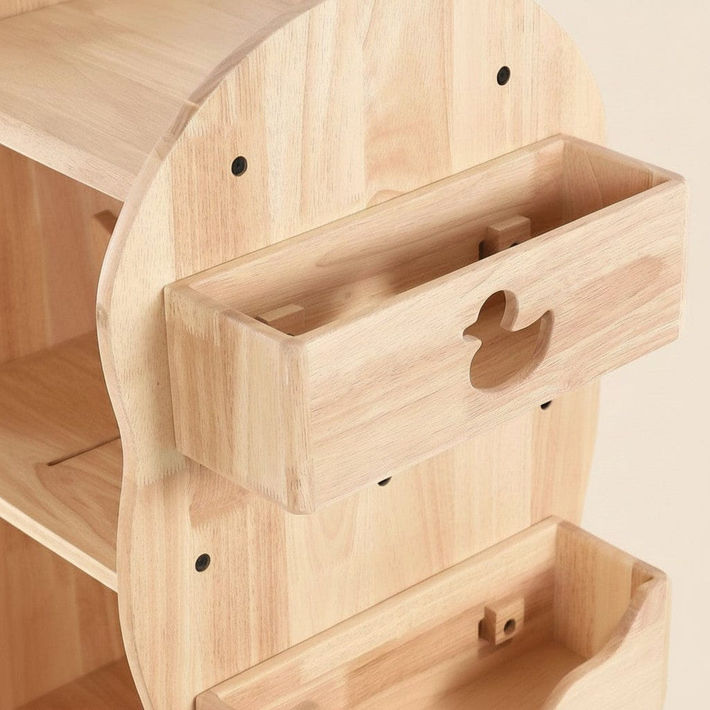 Myduckling-BINDI Revolving Solid Wood Bookcase