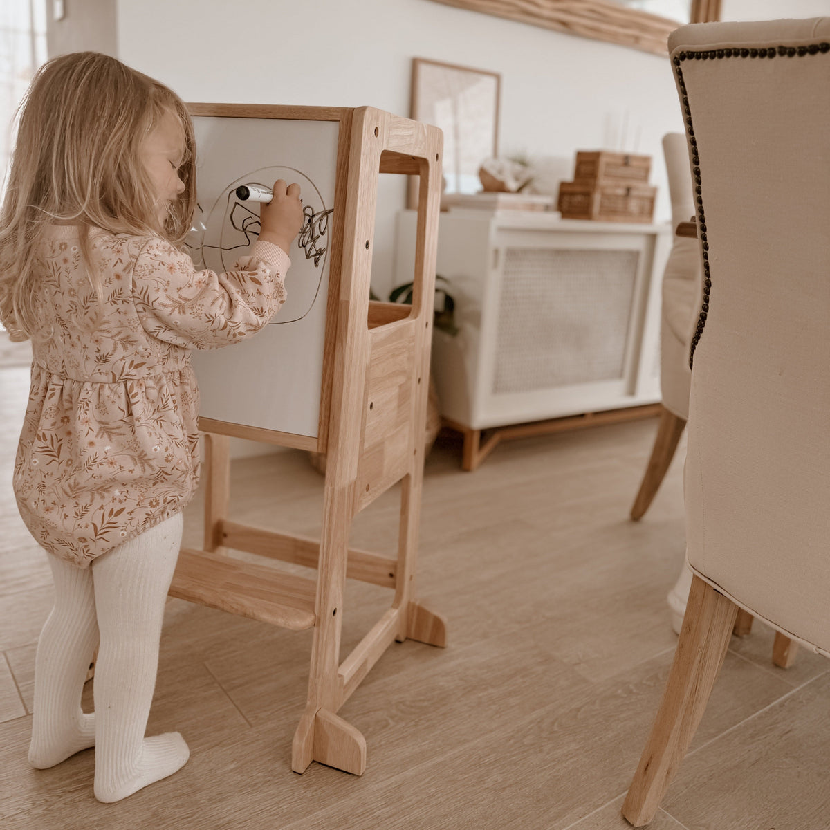 Myduckling-LOLA Deluxe Solid Wood Adjustable Learning Tower