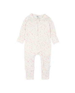 BEBE-FAYE PRINT ORGANIC ZIPSUIT