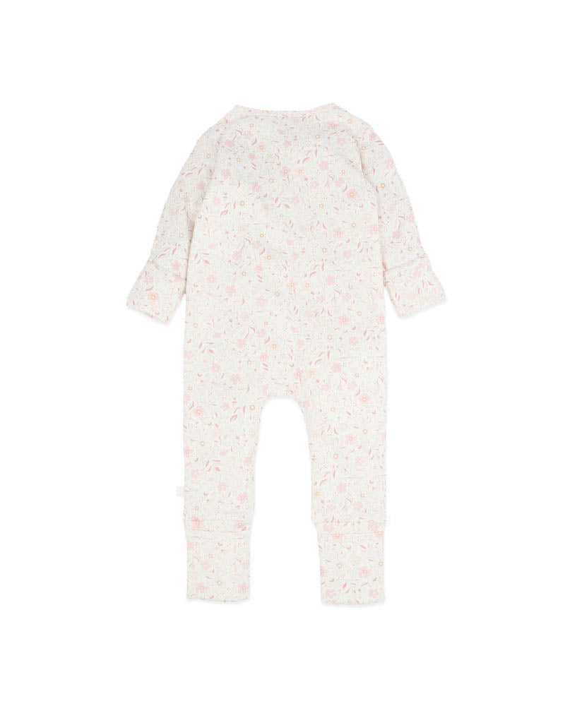 BEBE-FAYE PRINT ORGANIC ZIPSUIT